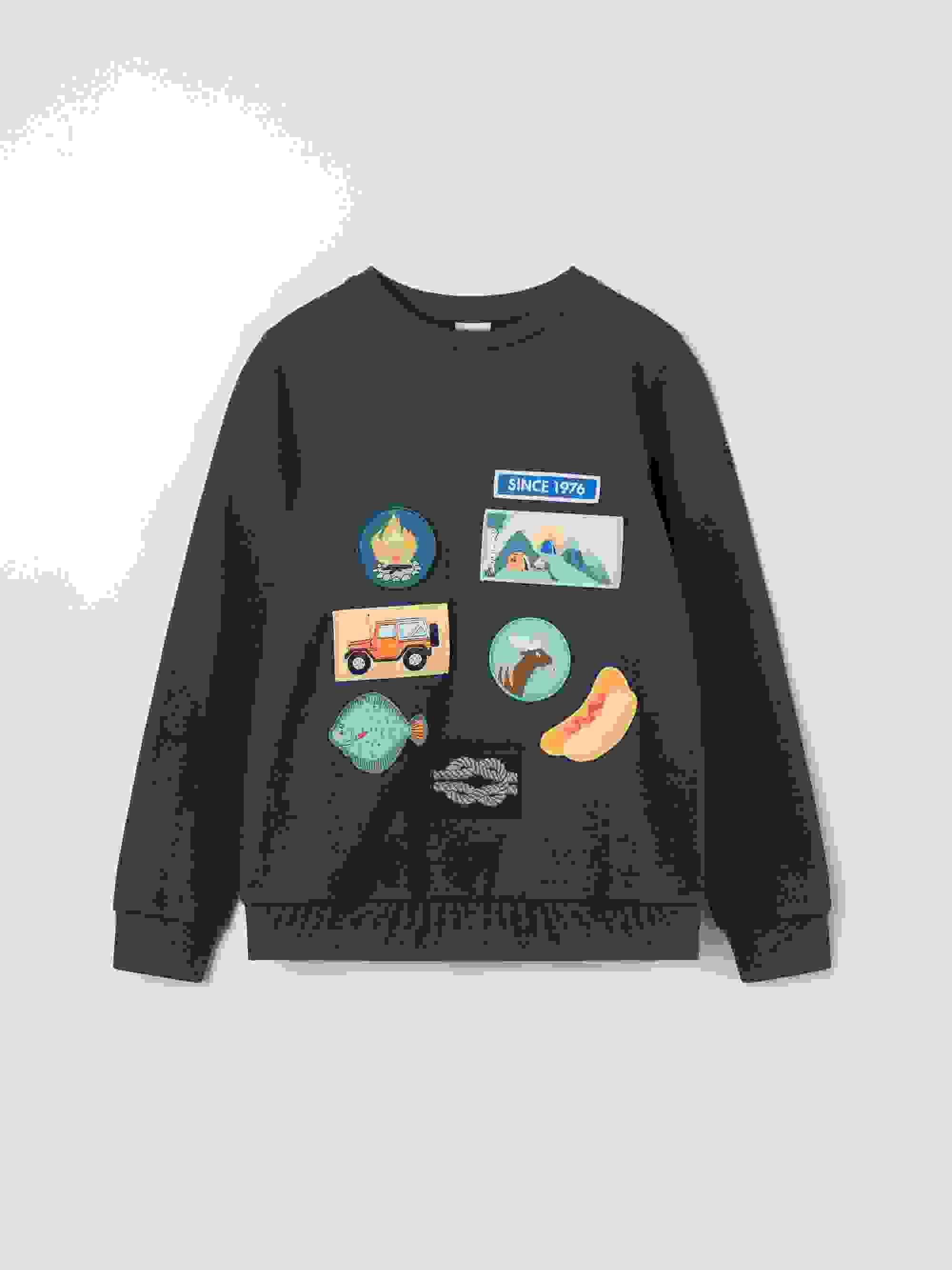 Sweatshirt mit Stickerei, Abenteuer