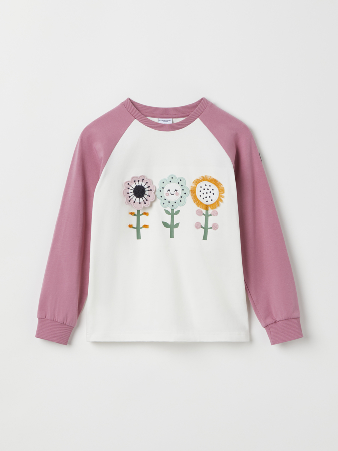 Langarm-T-Shirt, Blumen