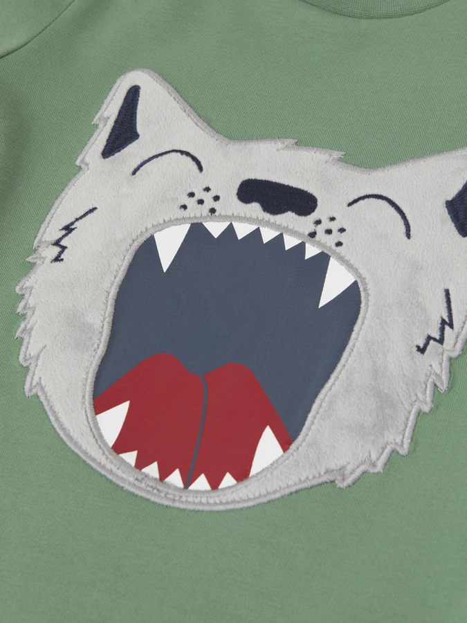 Langärmliges T-Shirt, Wolf