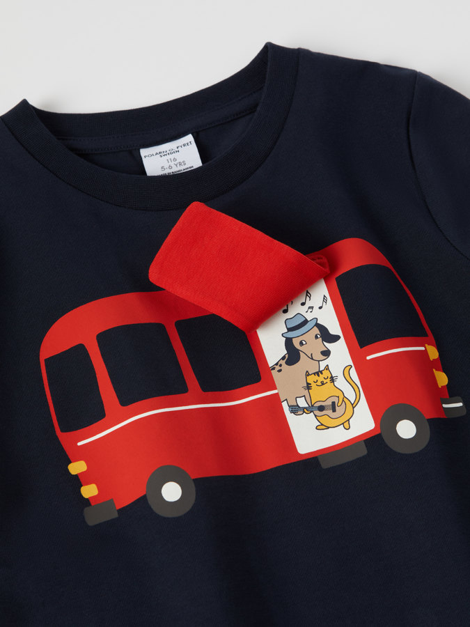 Langarm-T-Shirt, Bus