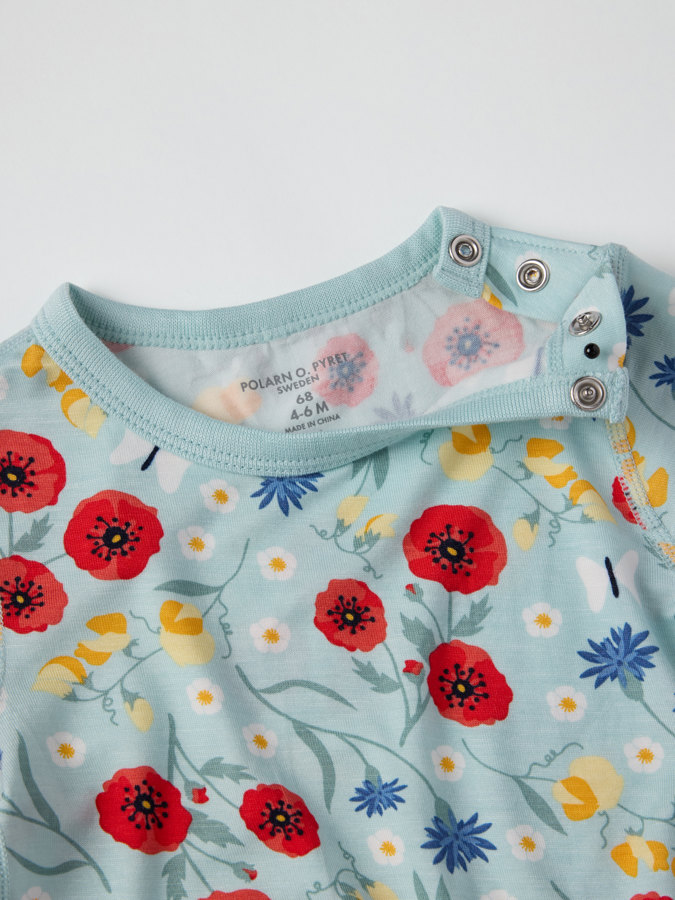 Kurzärmeliger Body, geblümt Kurzärmeliger Body, geblümt