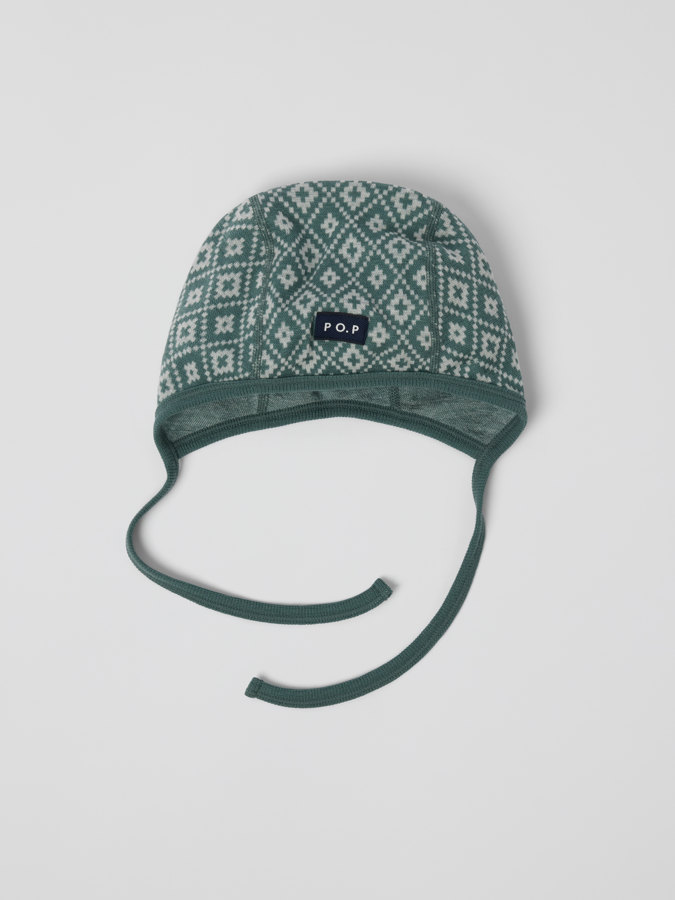 Helmmütze Merinowolle Jacquard Helmmütze Merinowolle Jacquard