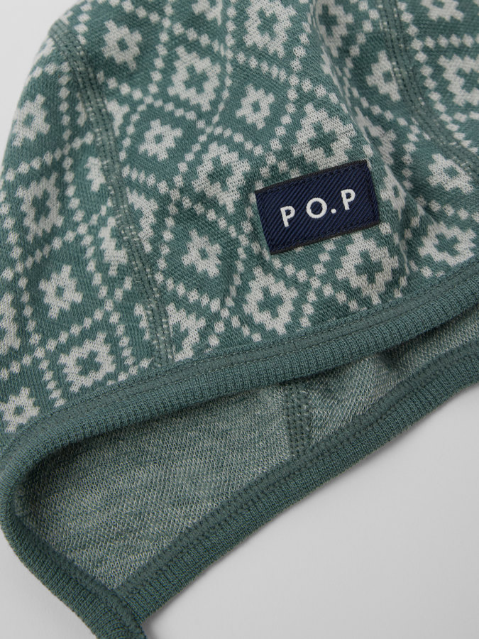 Helmmütze Merinowolle Jacquard Helmmütze Merinowolle Jacquard