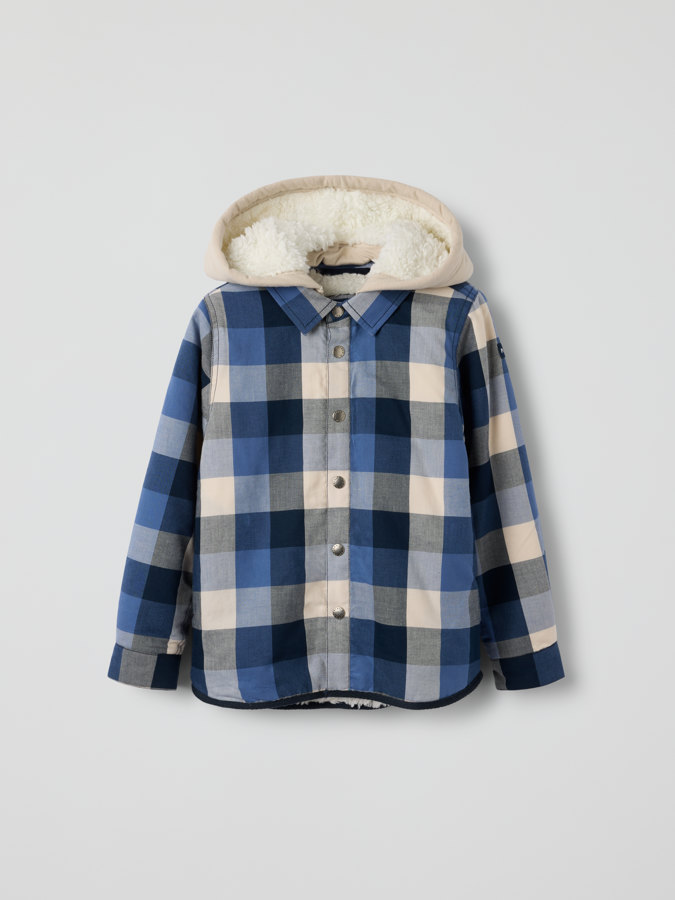 Karierte Jackenhemd Teddyfutter Karierte Jackenhemd Teddyfutter