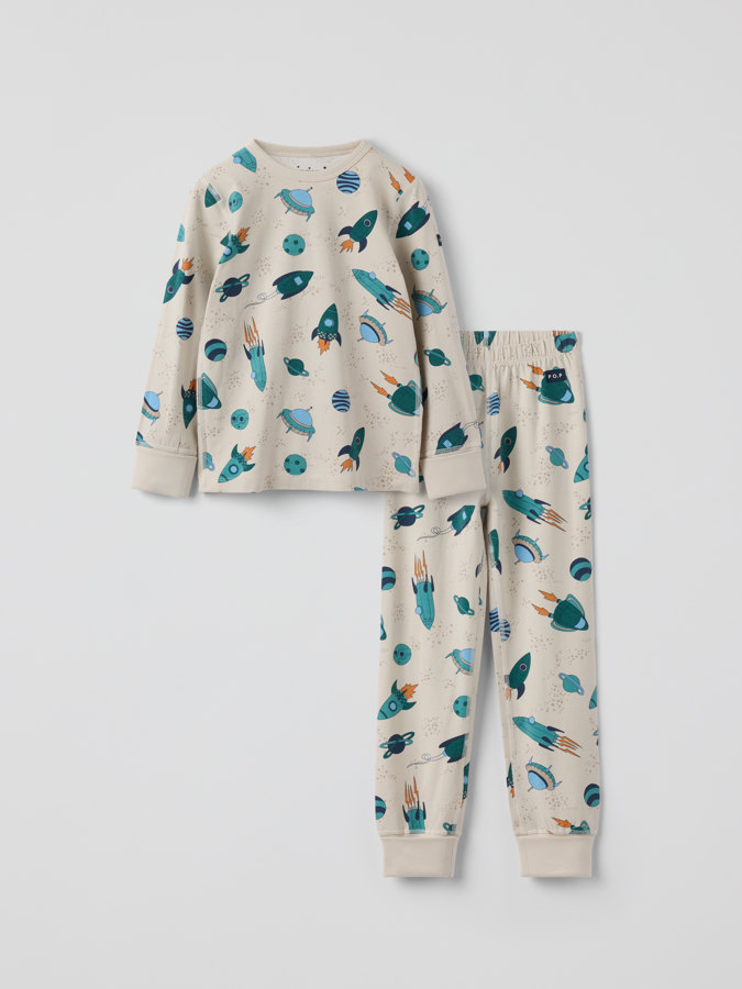 Zweiteiliger Schlafanzug Raumschiff Zweiteiliger Schlafanzug Raumschiff