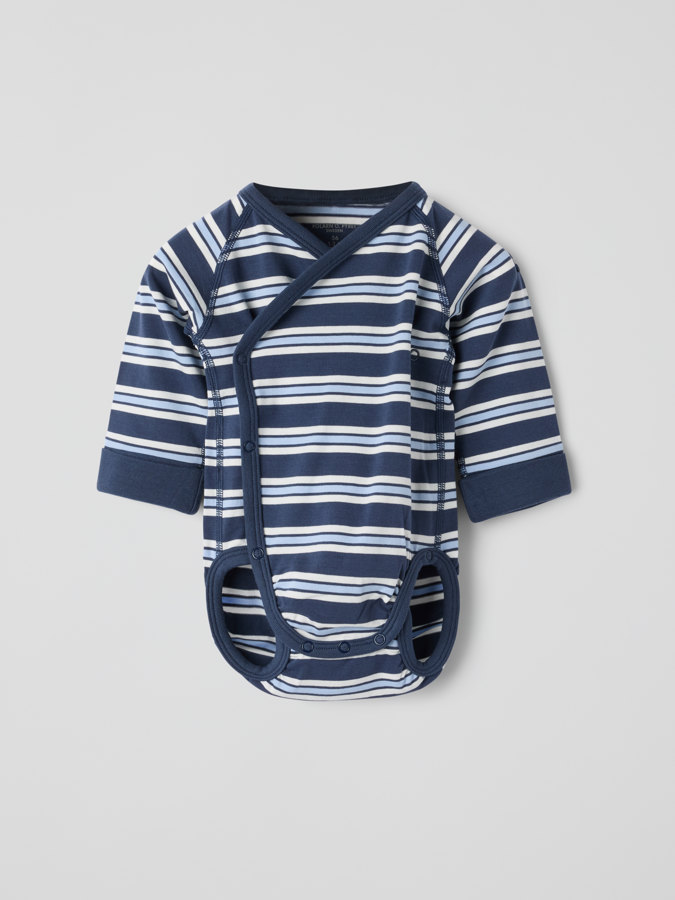 Verlängerbarer Wickelbody gestreift Verlängerbarer Wickelbody gestreift