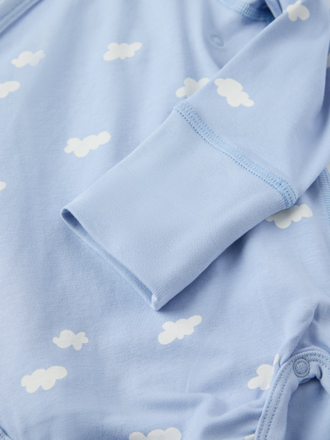 Verlängerbarer Wickelbody, Wolken Verlängerbarer Wickelbody, Wolken