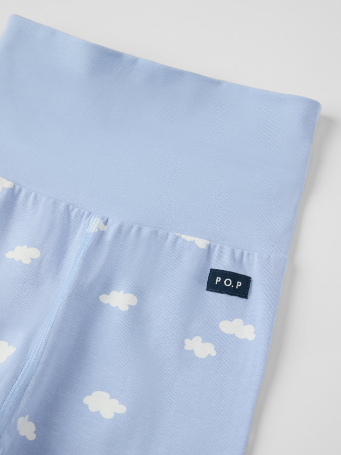 Hose mit umklappbaren Bündchen, Wolken Hose mit umklappbaren Bündchen, Wolken